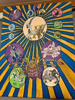 Legendary Pokemon Mosaic A3 Painting - WeavieWhimsies